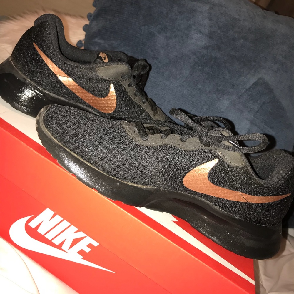 black and gold NIKE SHOES